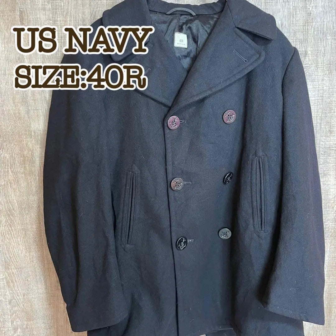 U.S.Navy U.S. Navy P Coat Wool Coat 40R Navy | U.S.NAVY 米軍　海軍　Pコート　ウールコート　40R　ネイビー