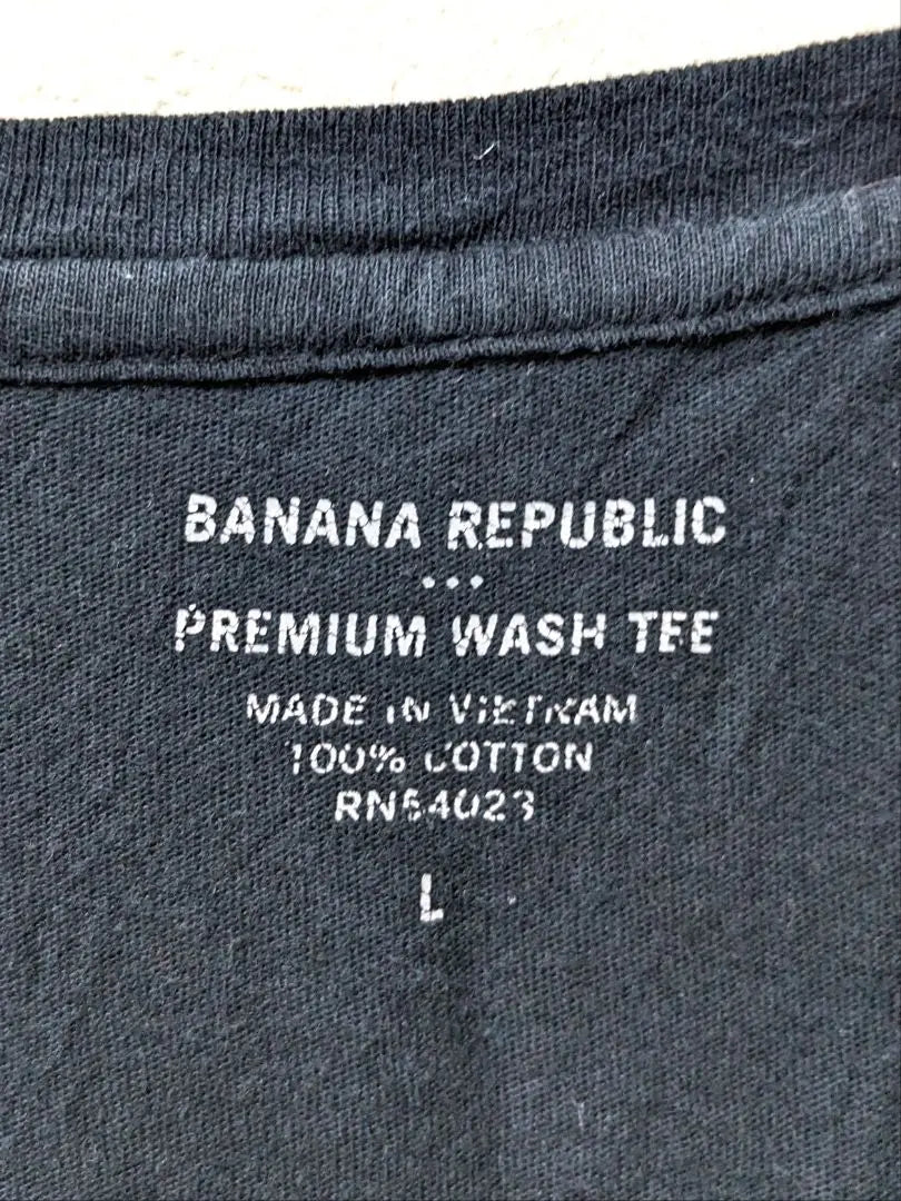 Banana Republic Plain T-shirt Black Black L Used clothing