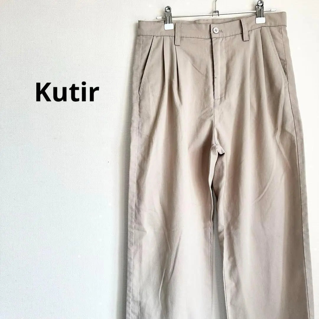 Kutir slacks pants chinos beige L plain casual