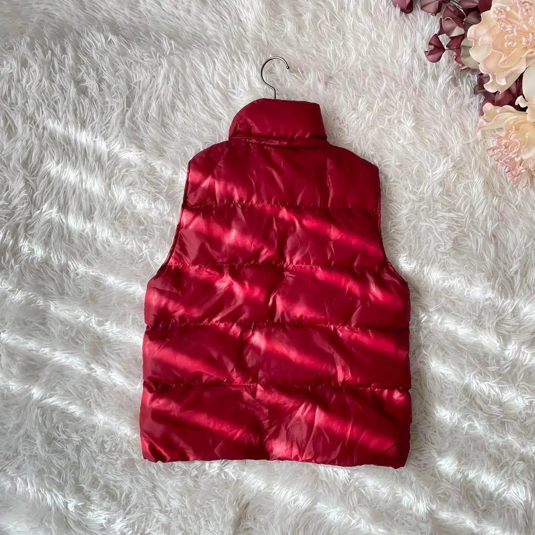 ⚫︎pink adobe padded vest jumper, red, flashy color, ladies