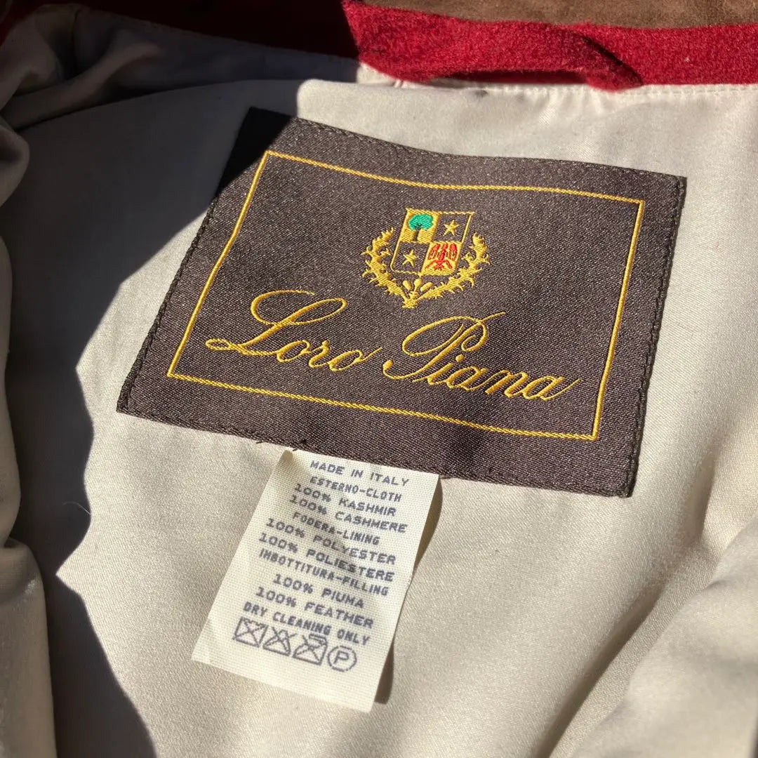 Chaqueta de plumón 100% cachemira de Loro Piana de primera calidad