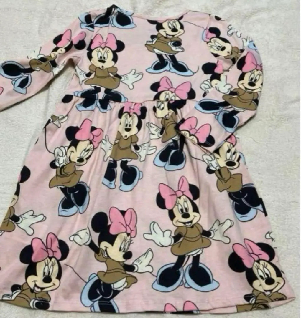 ☆ Nuevo ☆ H &amp; M Minnie Mouse One Piece Rosa claro ♡ 135/140 ③ | ☆新品☆H&amp;M ミニーマウスワンピース ライトピンク♡135/140 ③