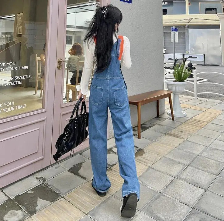 Large size women's overalls, overalls, denim, new pants