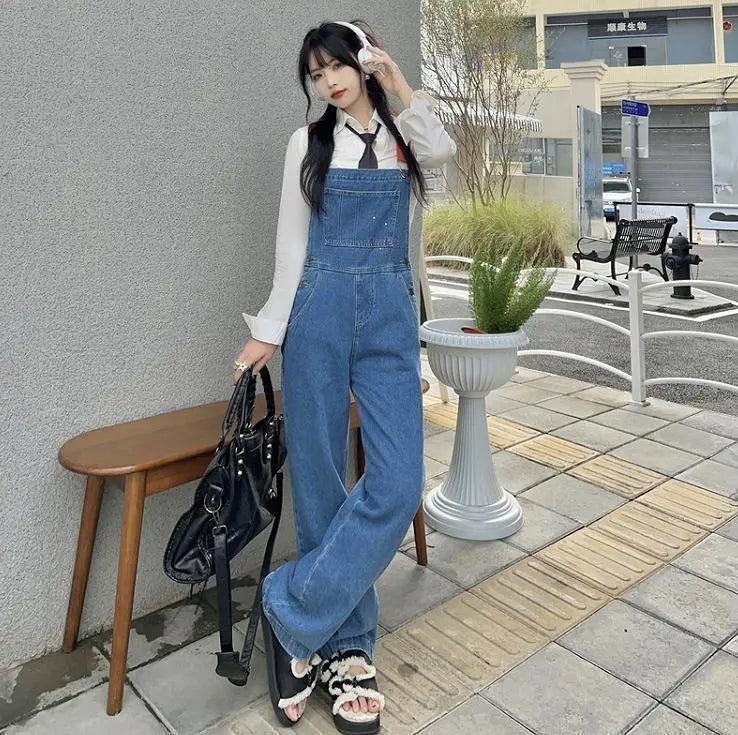 Large size women's overalls, overalls, denim, new pants