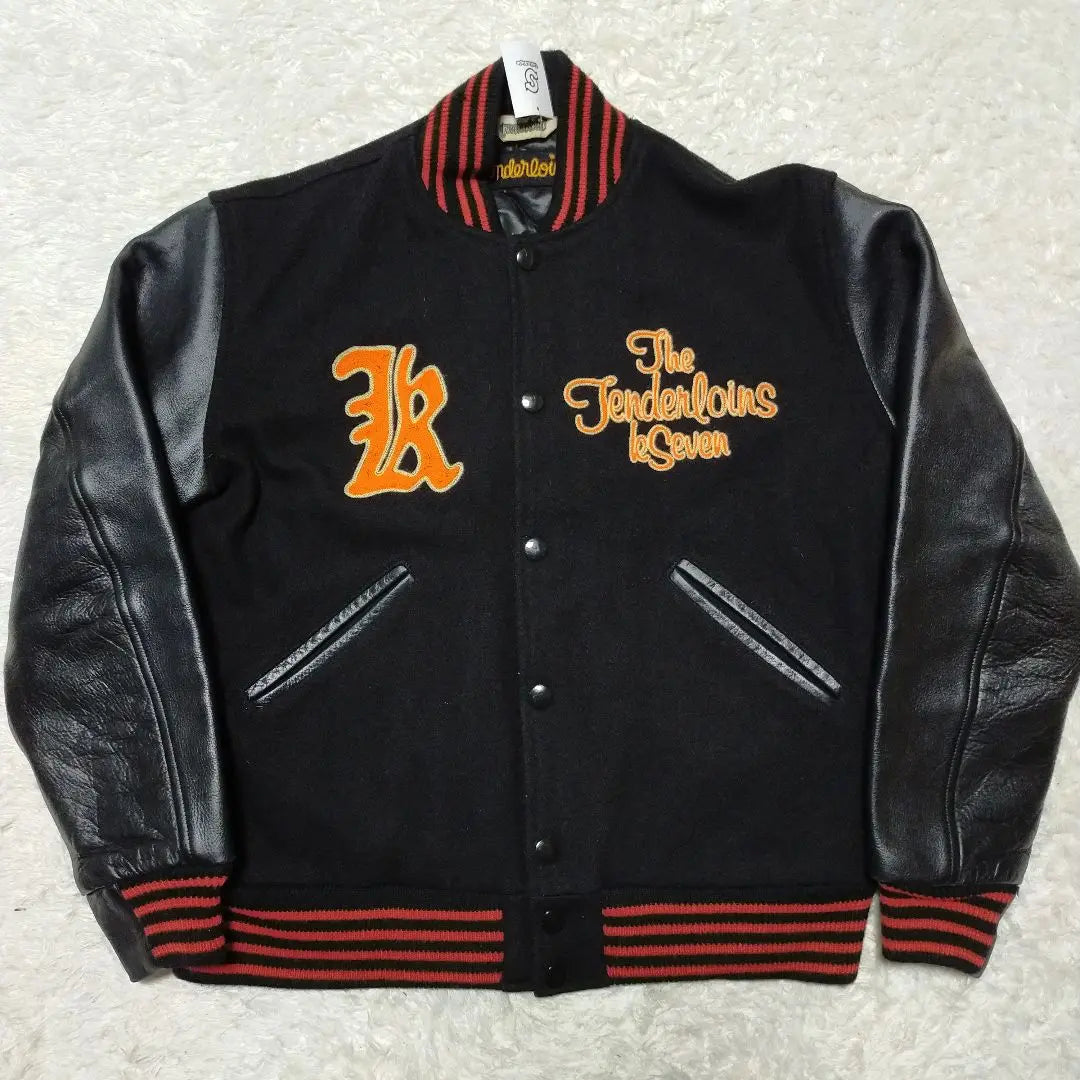 Tenderloin 05AW T-BASEBALL JACKET Leather Melton