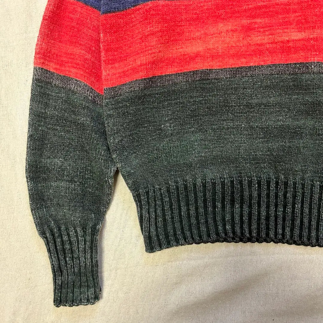 90s Polo Ralph Lauren Cotton Knit Hand Painted Border