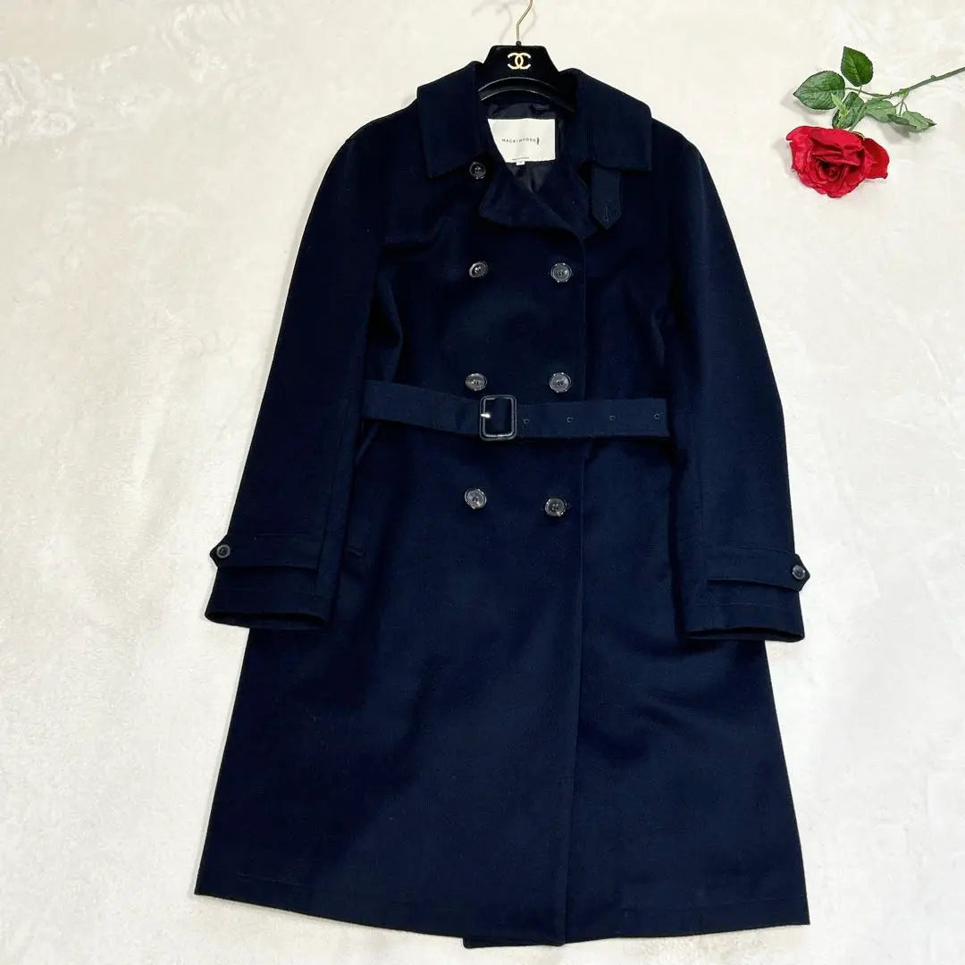 Artículos como nuevos ✨ Macintosh Monclin Trench Court Wool 42 Navy | 新品同様✨ マッキントッシュ モンクトン トレンチコート ウール 42 ネイビー