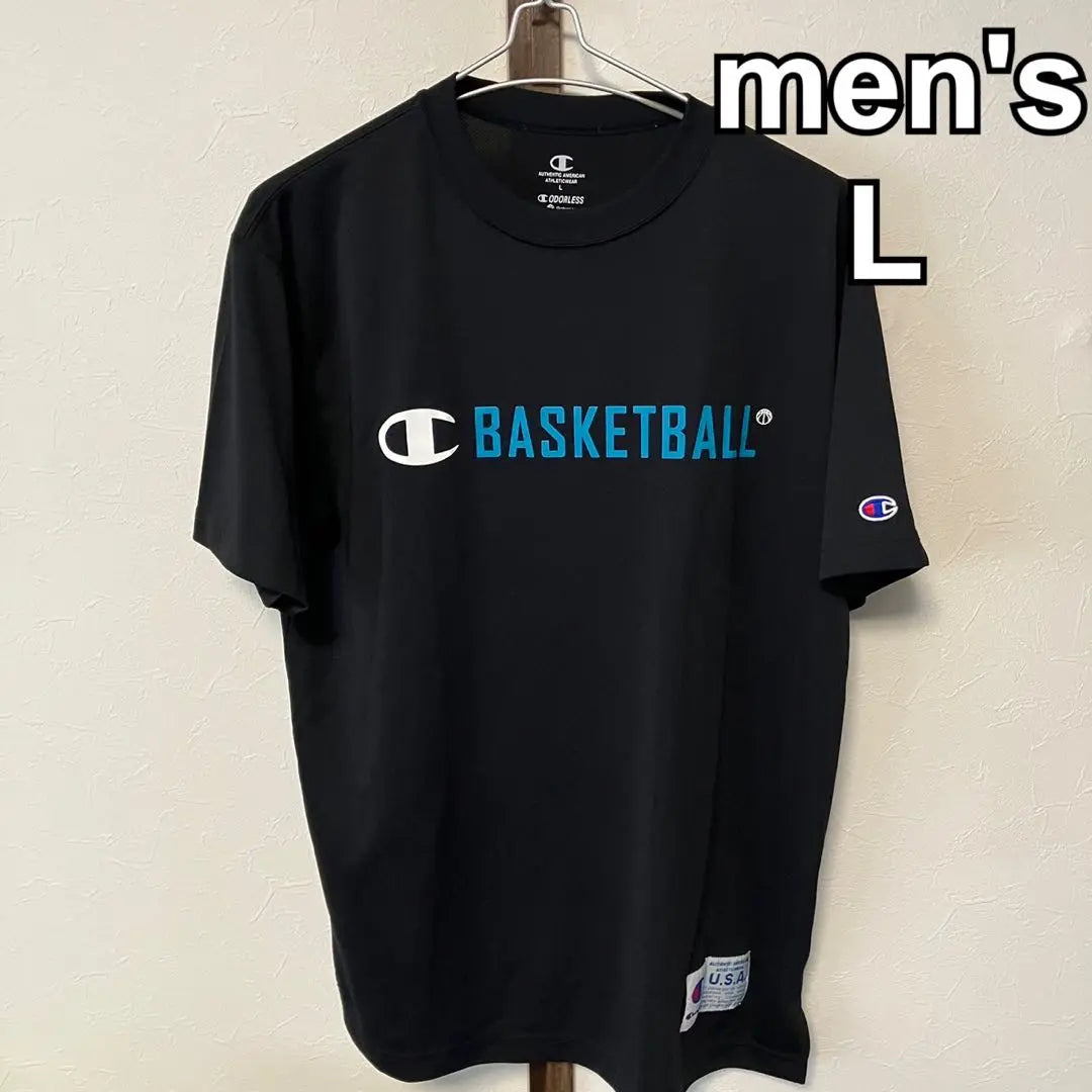 Beautiful Champion Men's T-shirt Short Sleeve Basketball Sports Black L