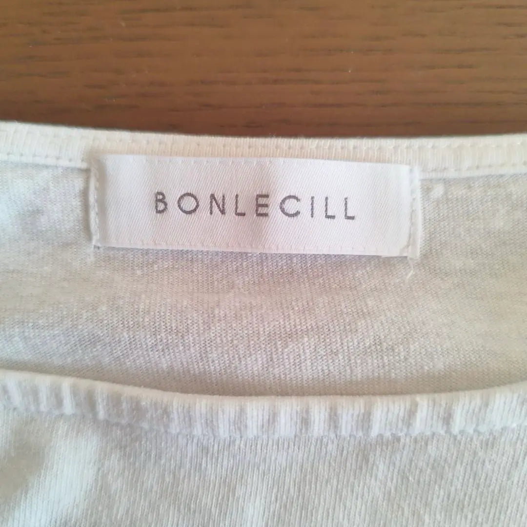 BONLECILL Long sleeve cut and sew long T-shirt, blue and white border, refreshing, spring 2953