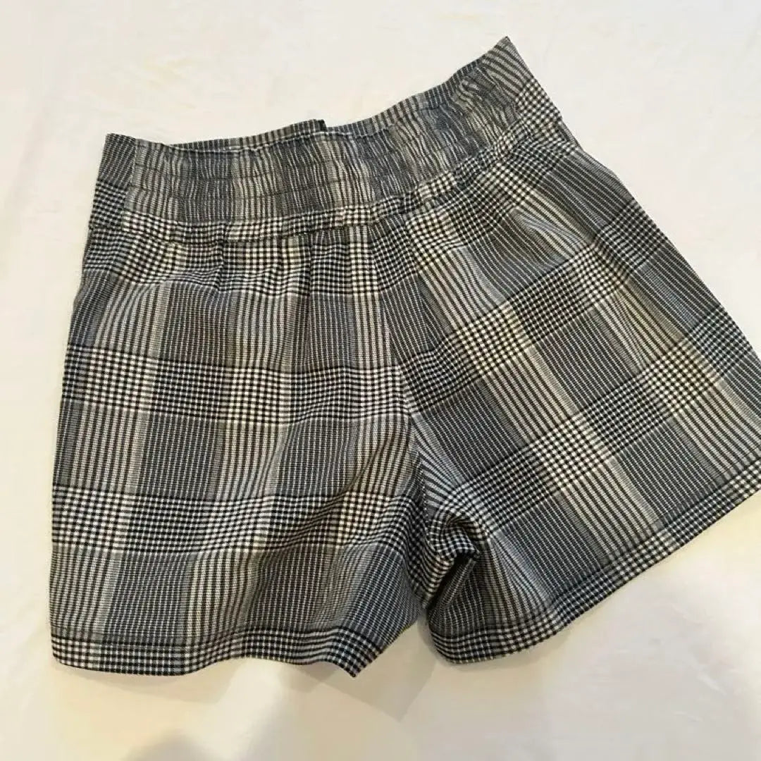 Brown/White Checkered Shorts