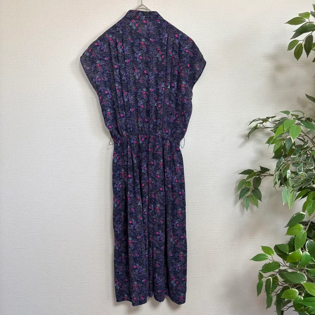 Chalet Blanc Floral French Sleeve Dress Purple S