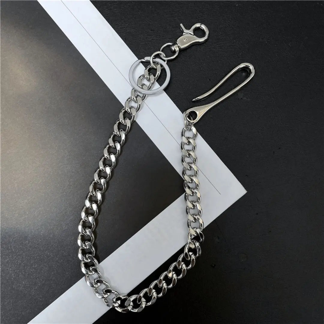 Wallet Chain Silver 50cm American Casual Kihei Keychain Wallet Chain 1