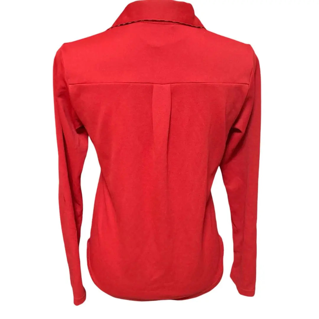 MIZUNO GOLF Tops Polo Shirt Long Sleeve Women's Red M