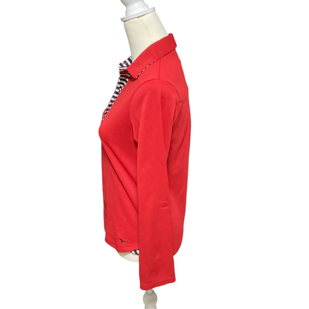 MIZUNO GOLF Tops Polo Shirt Long Sleeve Women's Red M