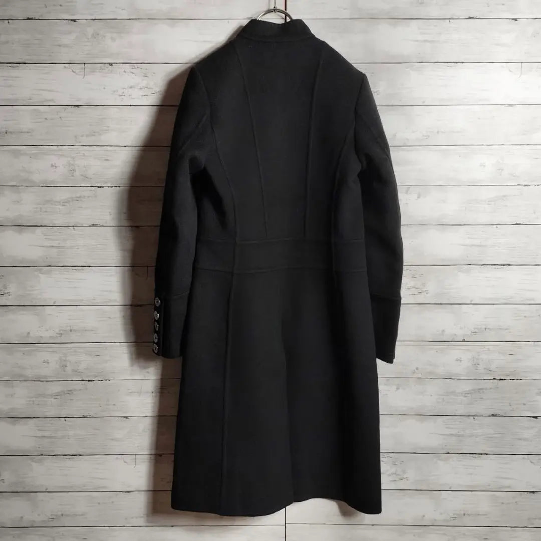 Burberry London Stand Color Chester Court Long Coat Wool Black | バーバリーロンドン スタンドカラー チェスターコート ロングコート ウール 黒