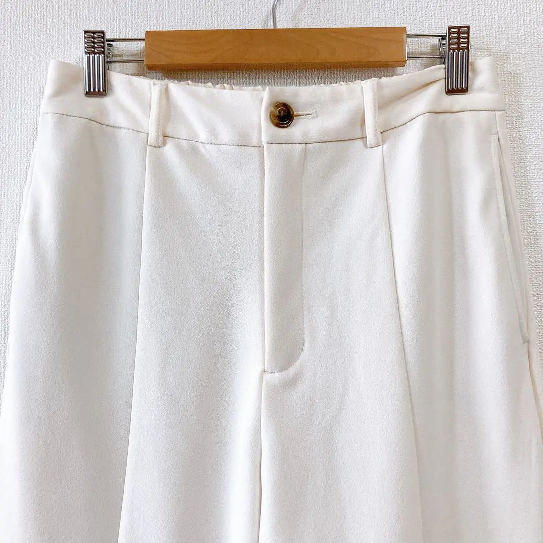 ◇GU◇GU【L】Pantalones acampanados cortados y cosidos, piernas hermosas, material elástico