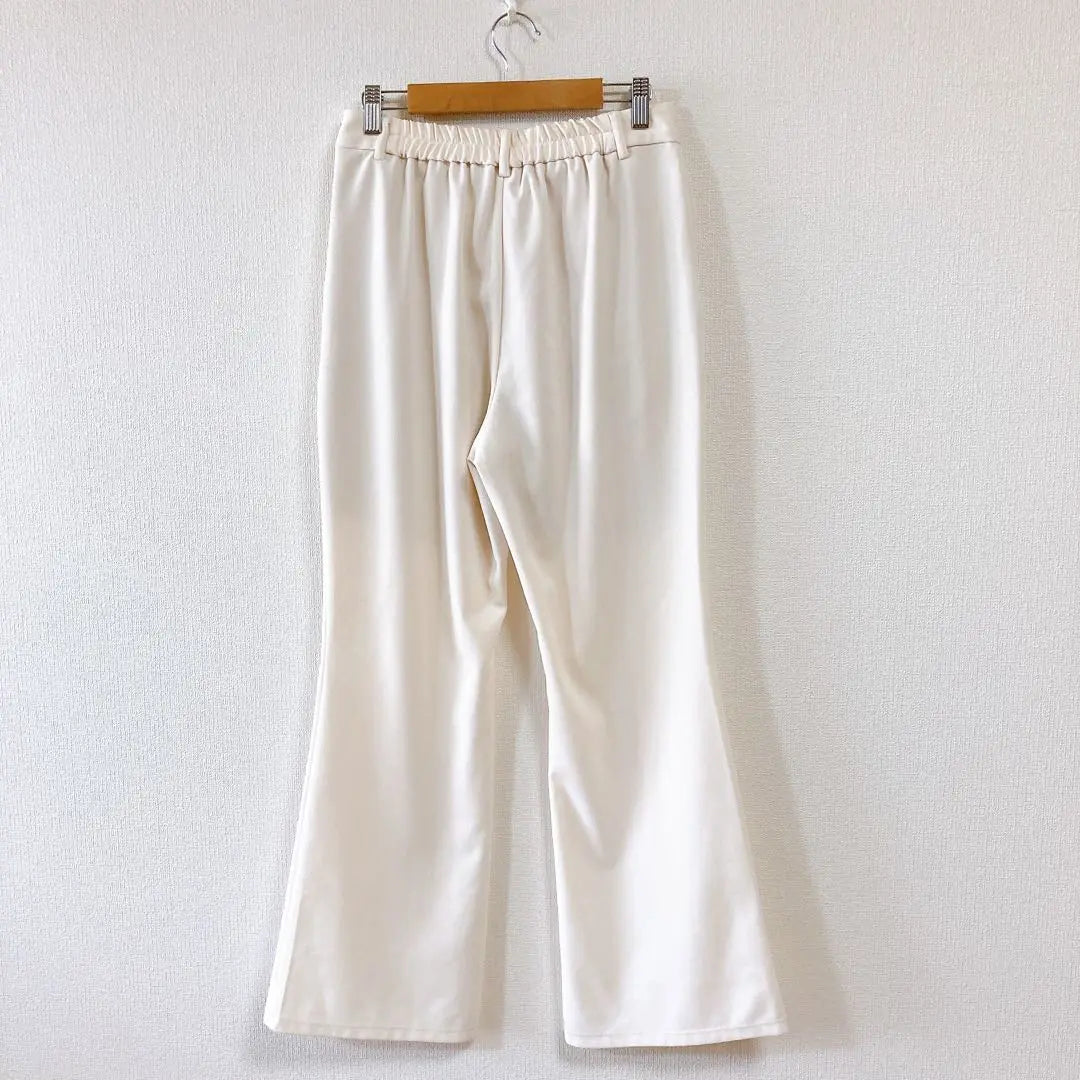 ◇GU◇GU【L】Cut and sew flare slacks pants, beautiful legs, stretchy material