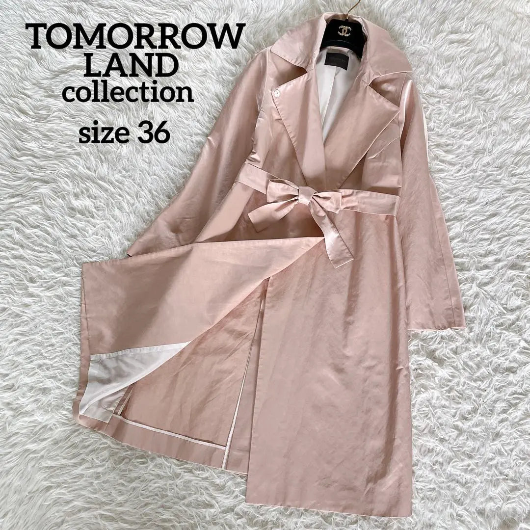 [Tomorrowland] Spark Twill Belted Coat Collar 2-way Import Linen