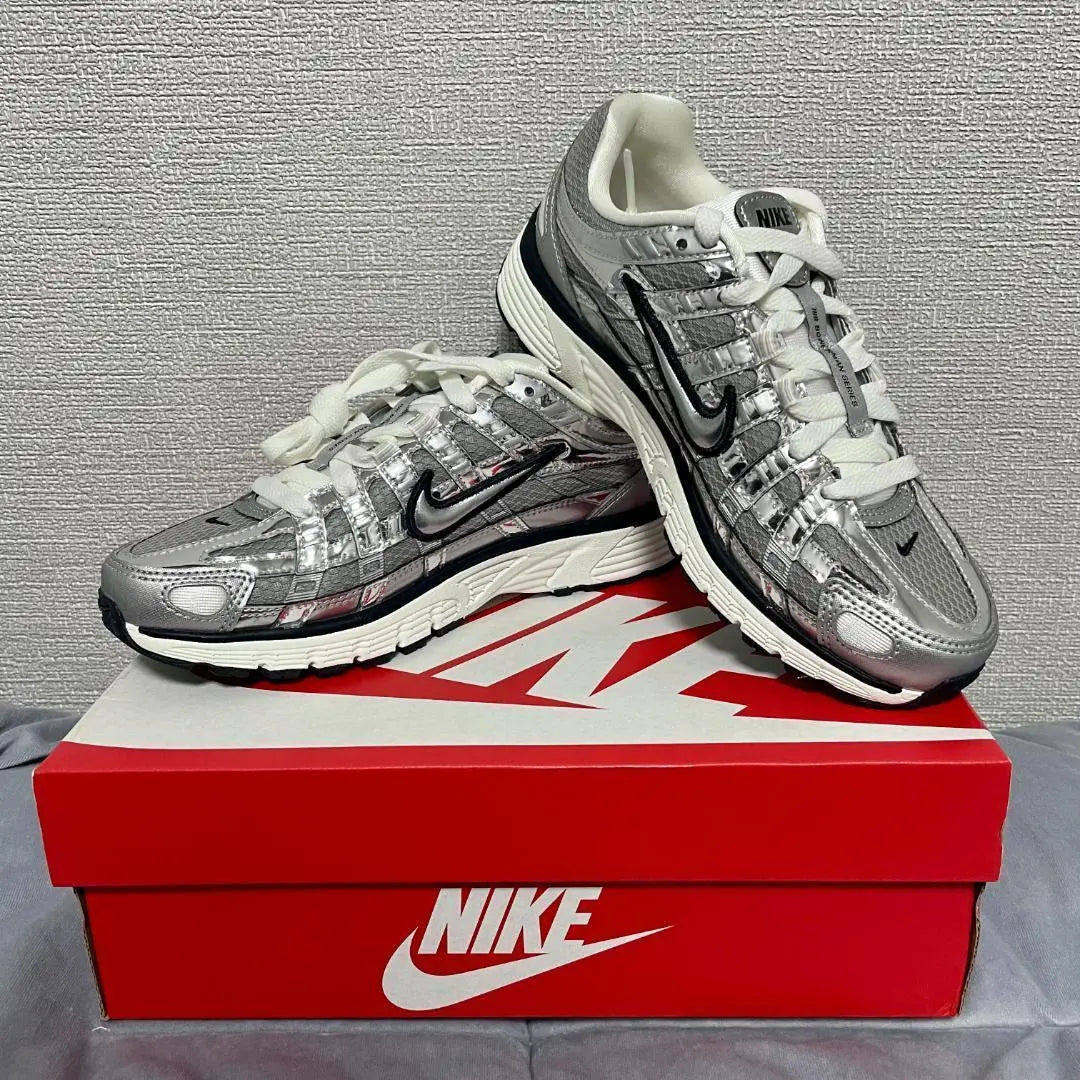 [New] NIKE P-6000 Metallic Silver 25.5cm