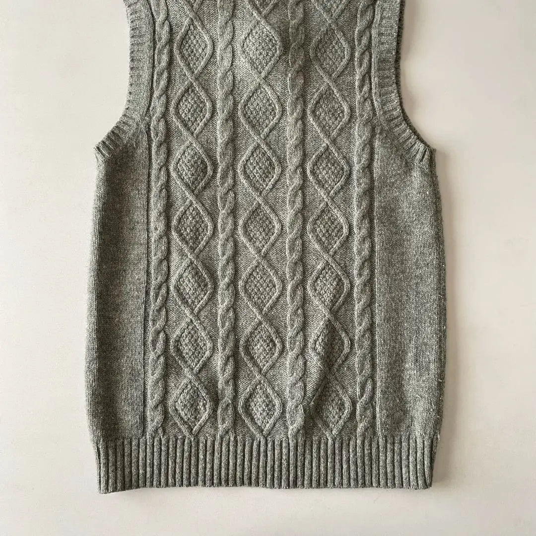 *Suka Global Work Grey Cable Knitted Vest