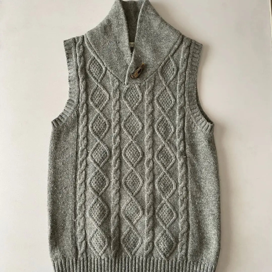 *Suka Global Work Grey Cable Knitted Vest