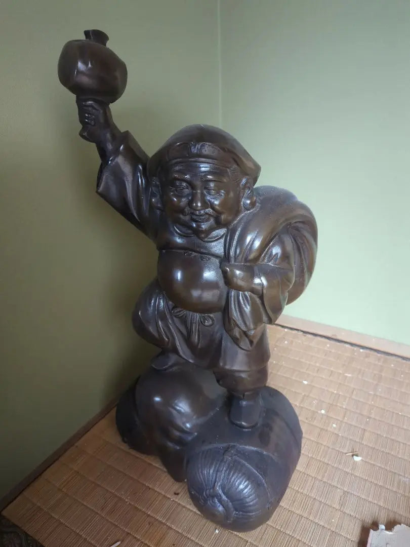 Bronze statue of God of Fortune, approx. 60cm