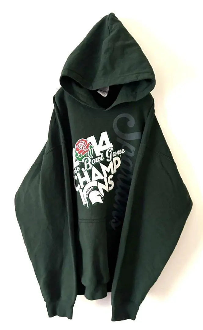 Rose Ball Game CHAMP Sweatshirt Hoodie L Khaki Green Green Old Clothes