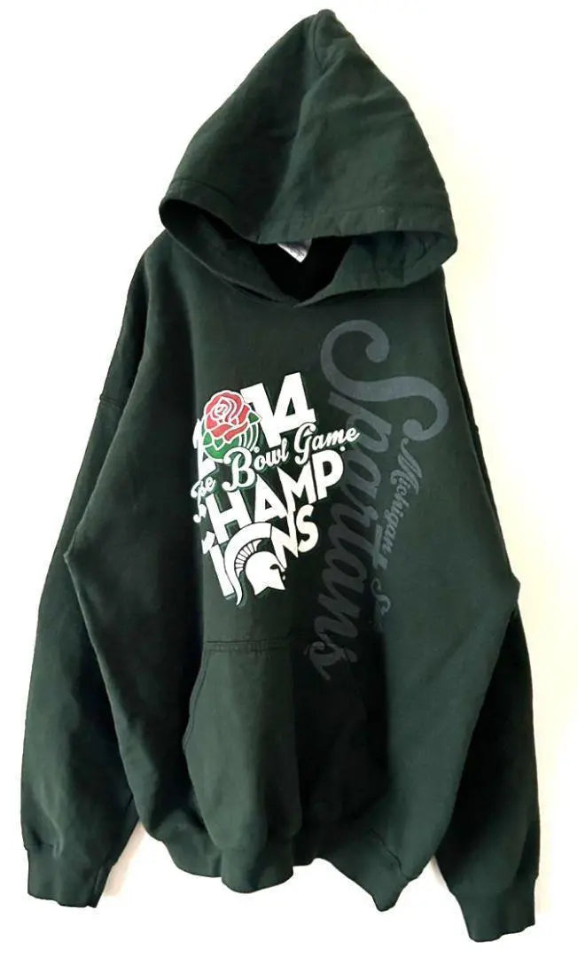 Rose Ball Game CHAMP Sweatshirt Hoodie L Khaki Green Green Old Clothes