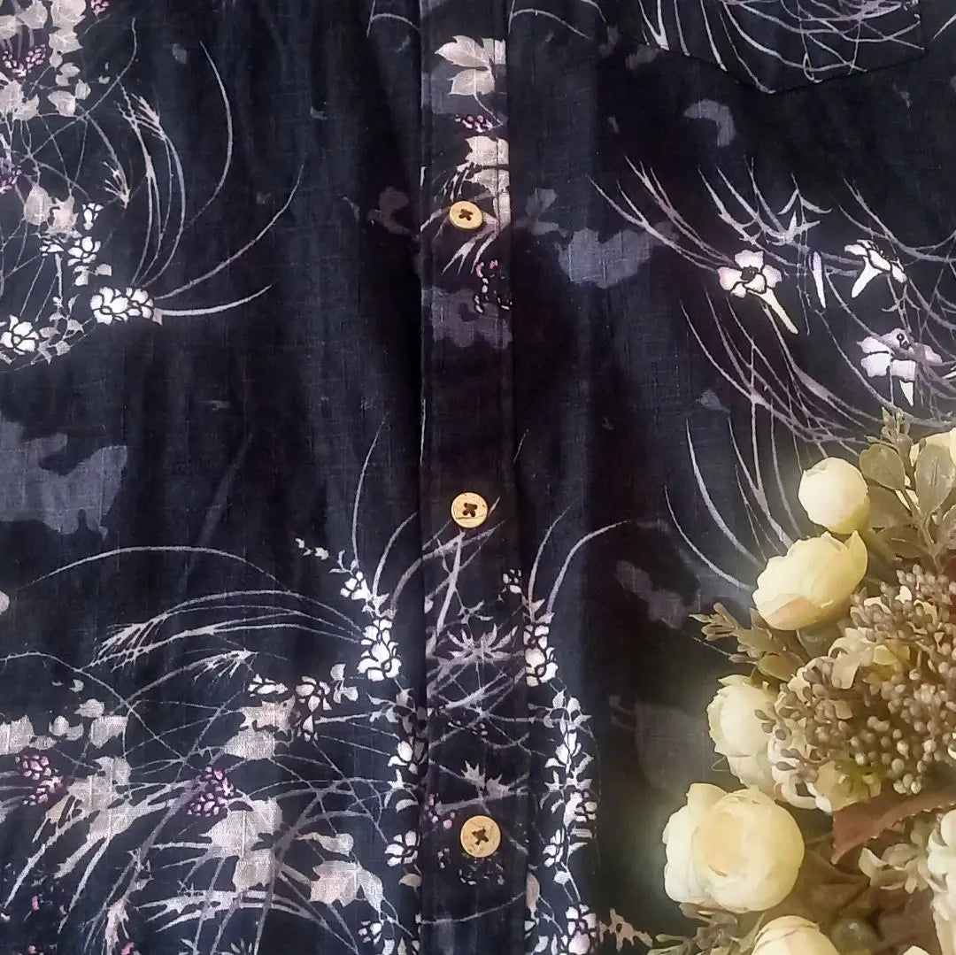 ✨Hermosa✨Camisa de manga corta con estampado japonés para hombre, talla L