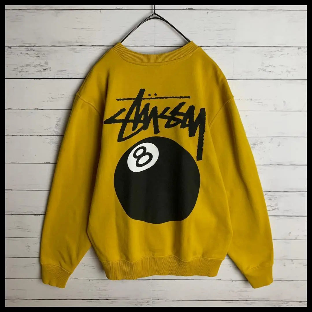 [Sold out immediately, rare color] Stussy double-sided logo 8 balls Very popular sweatshirt/50 | 【即完売・希少カラー】ステューシー 両面ロゴ 8ボール 大人気 スウェット/50