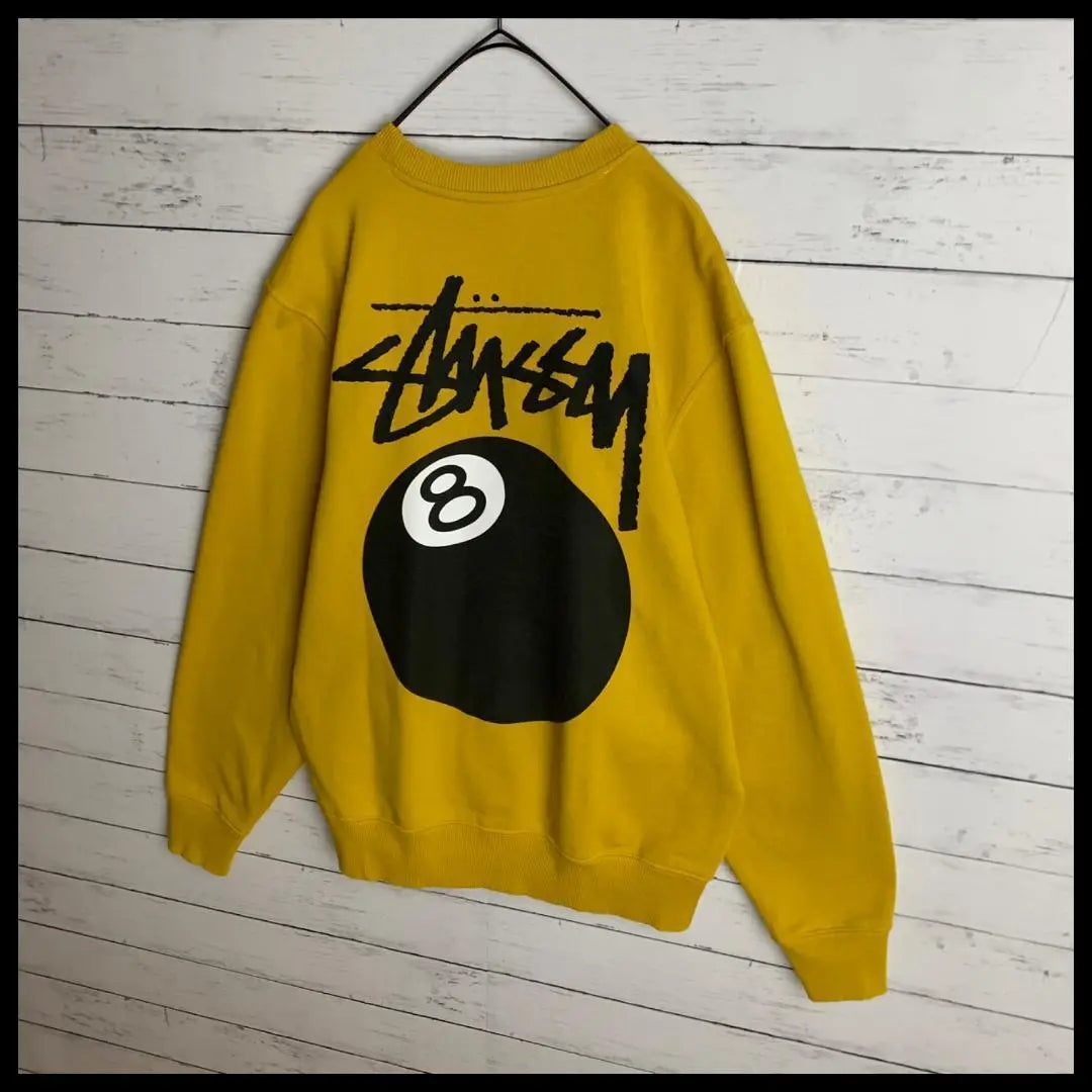 [Sold out immediately, rare color] Stussy double-sided logo 8 balls Very popular sweatshirt/50 | 【即完売・希少カラー】ステューシー 両面ロゴ 8ボール 大人気 スウェット/50