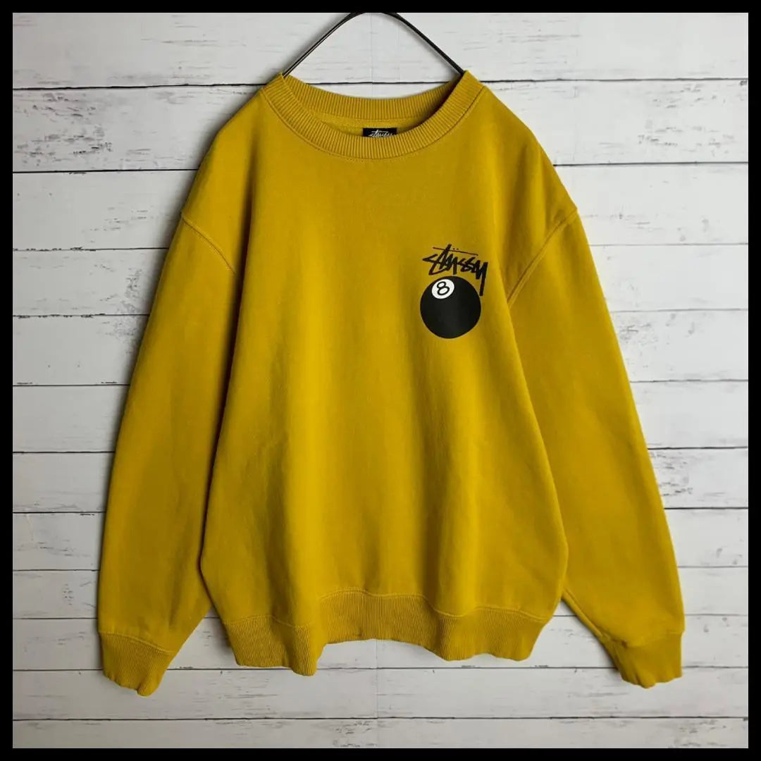 [Sold out immediately, rare color] Stussy double-sided logo 8 balls Very popular sweatshirt/50 | 【即完売・希少カラー】ステューシー 両面ロゴ 8ボール 大人気 スウェット/50