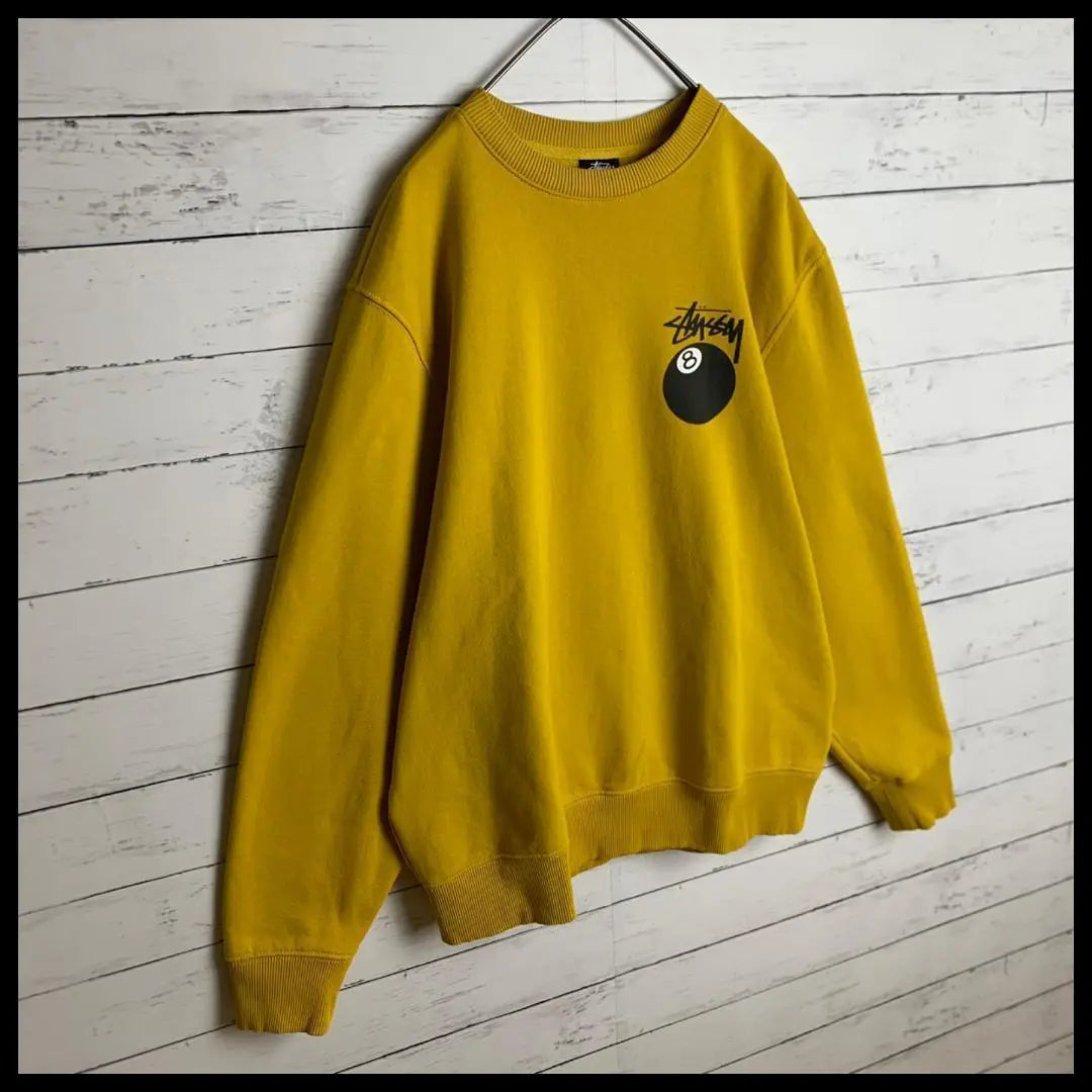 [Sold out immediately, rare color] Stussy double-sided logo 8 balls Very popular sweatshirt/50 | 【即完売・希少カラー】ステューシー 両面ロゴ 8ボール 大人気 スウェット/50