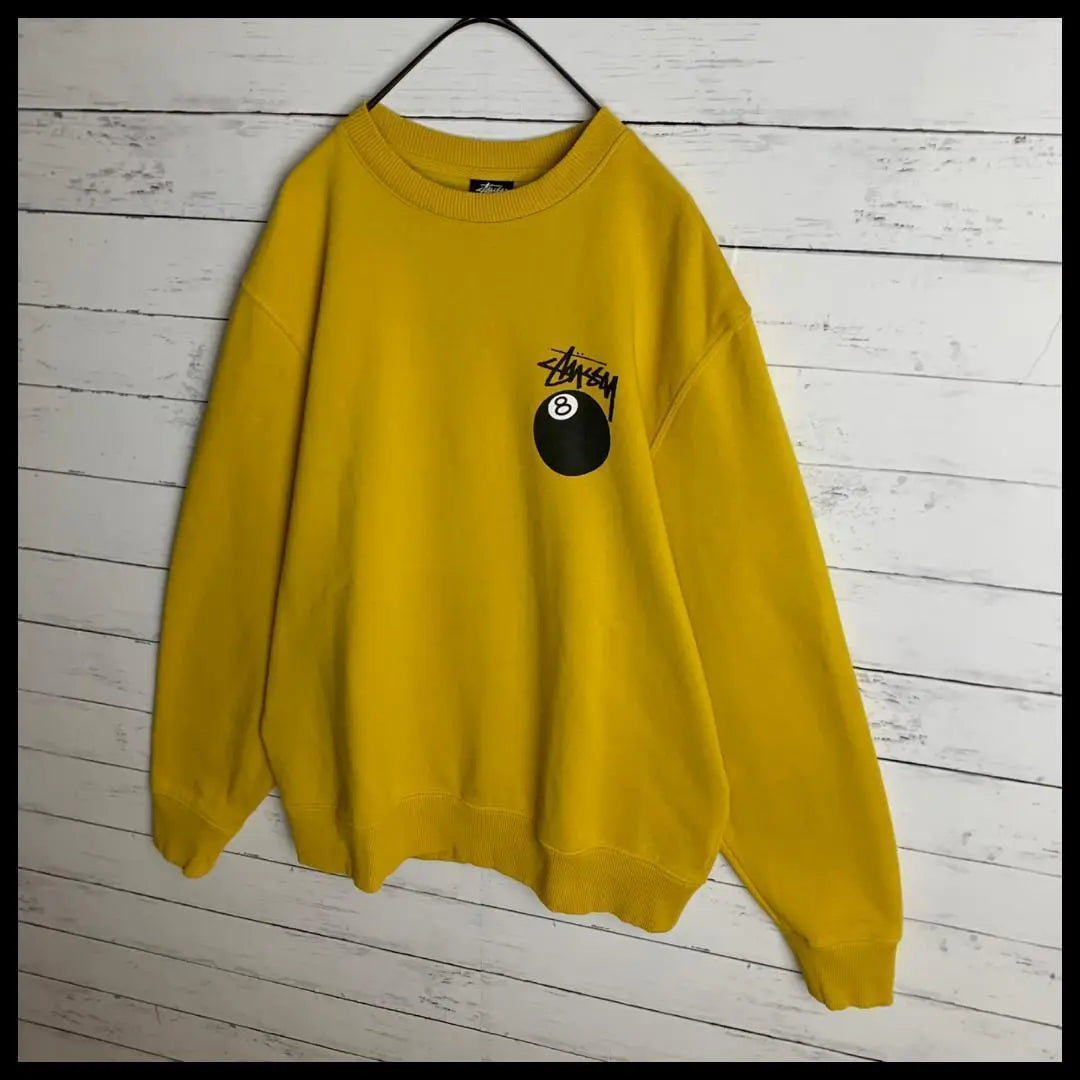 [Sold out immediately, rare color] Stussy double-sided logo 8 balls Very popular sweatshirt/50 | 【即完売・希少カラー】ステューシー 両面ロゴ 8ボール 大人気 スウェット/50