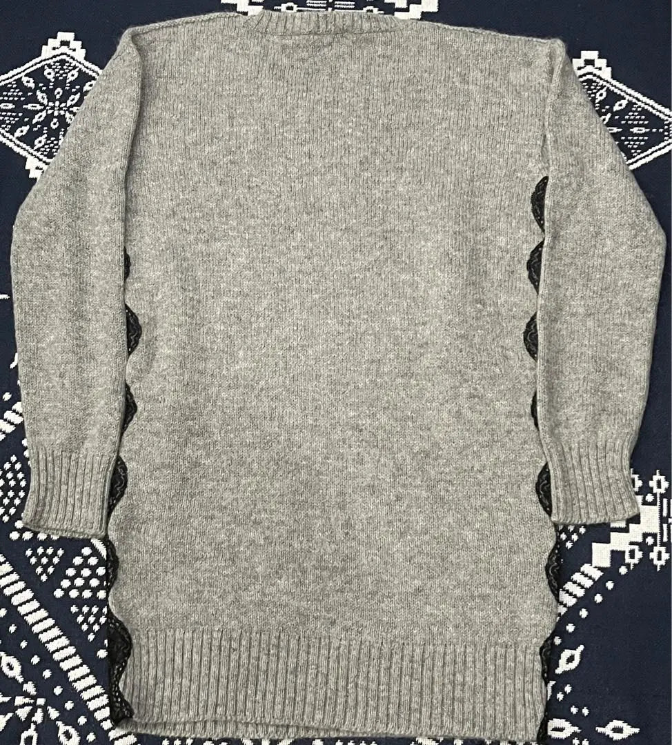 PRADA Knit Sweater Alpaca Lace Old Wear