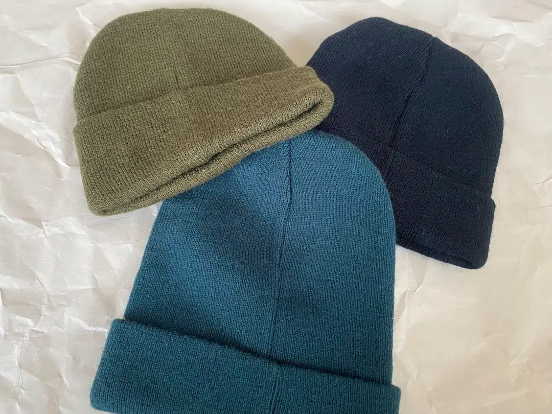 3 knit hats