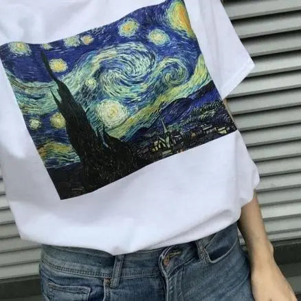 [★ New ★ Unused ★ Men's L] Van Gogh Starry Starry Night T -shirt