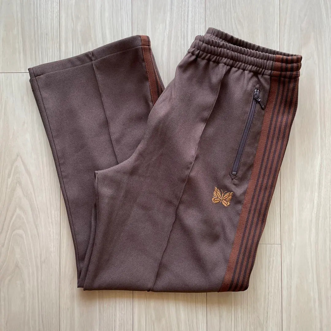 Straight Brown Nano Universe Needles Track Pants