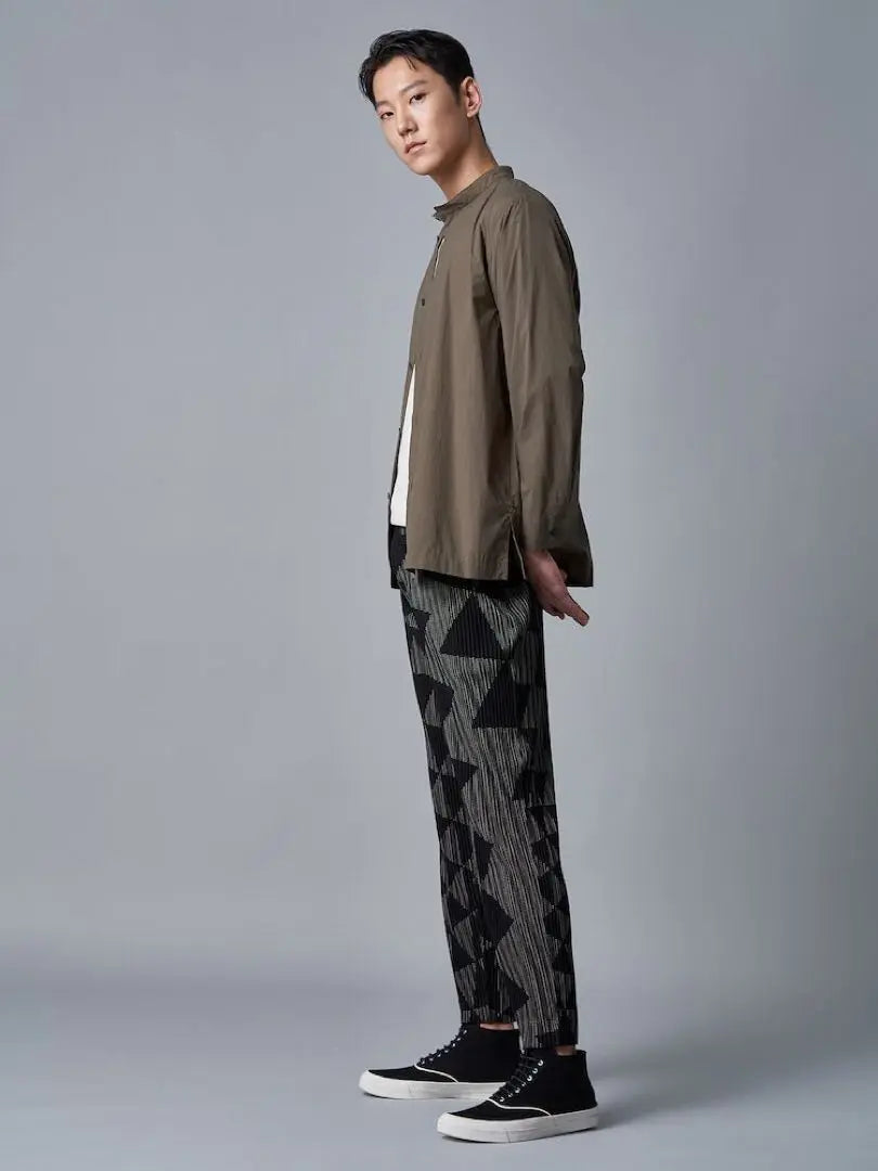 【Hombre Polded】 Pantalones de rejilla triangular