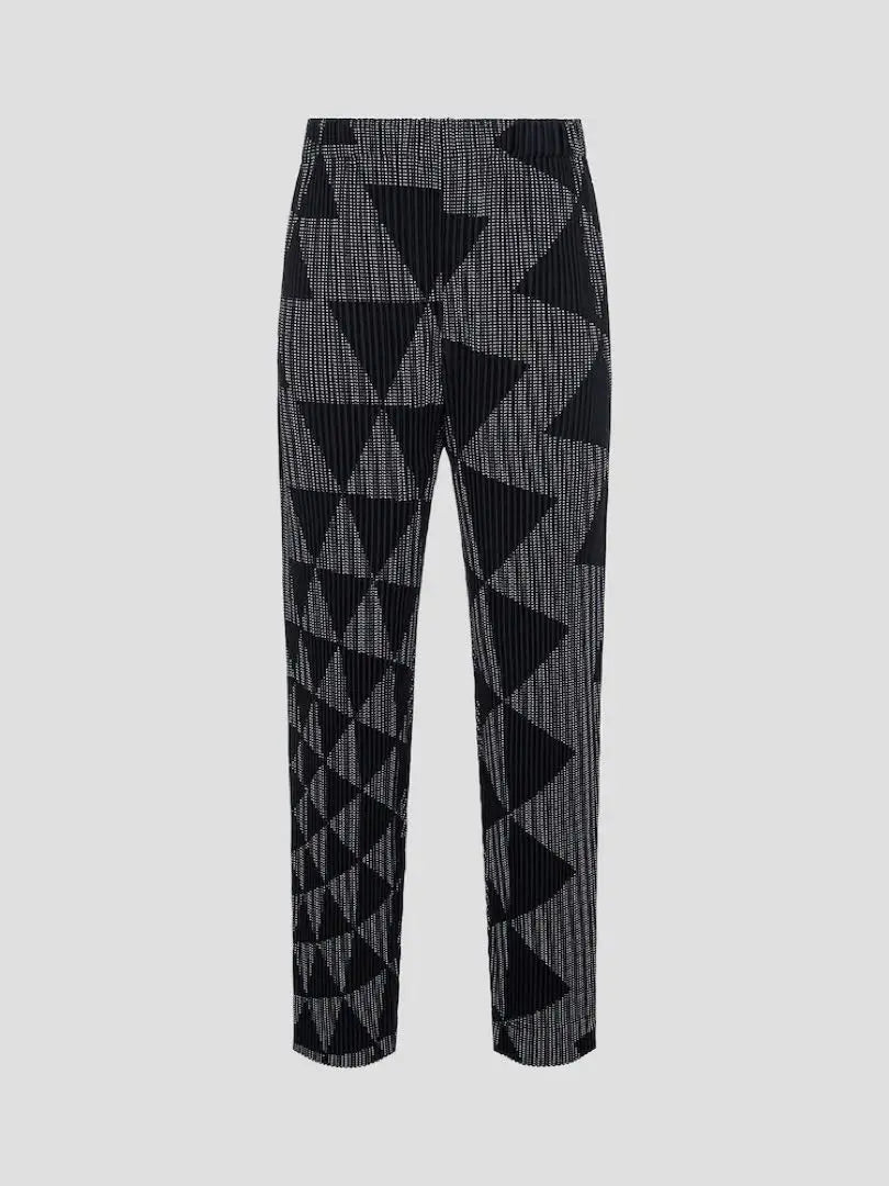 【Hombre Polded】 Pantalones de rejilla triangular