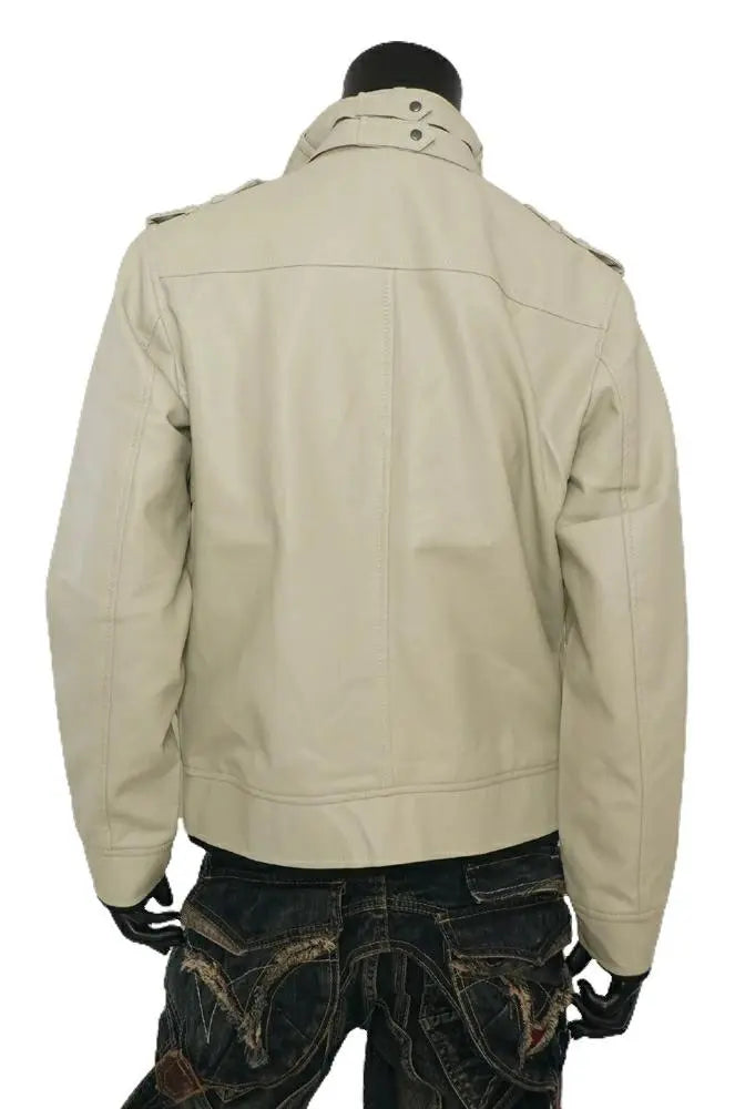 Chaqueta de motociclista elegante ★ Off White ★ L