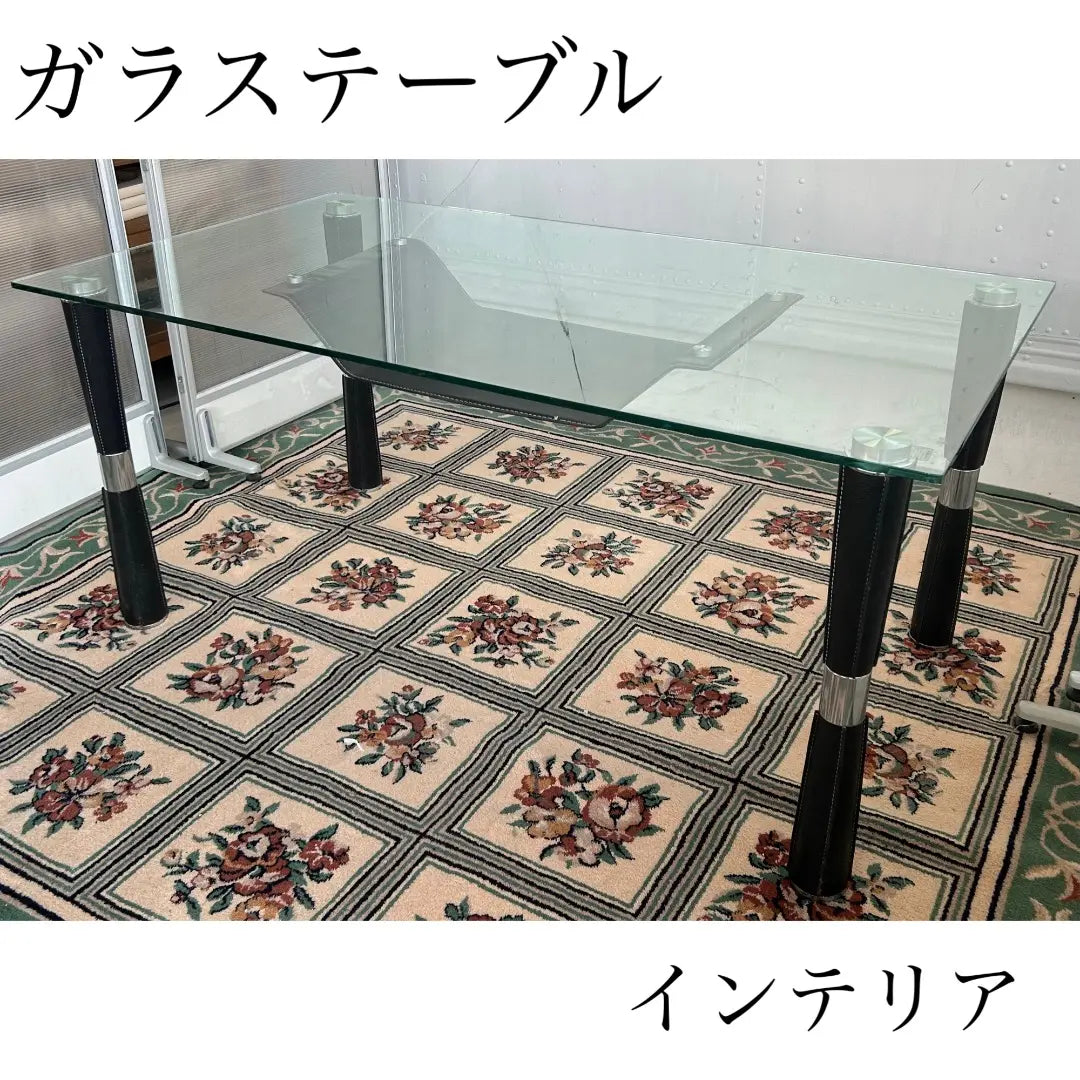 Glass table interior antique vintage black black stylish | ガラステーブル　インテリア　アンティーク　ビンテージ　黒　ブラック　おしゃれ