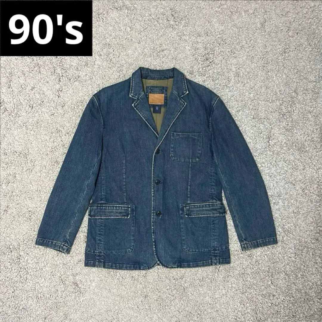 90s OLD GAP denim tailored jacket archive y2k