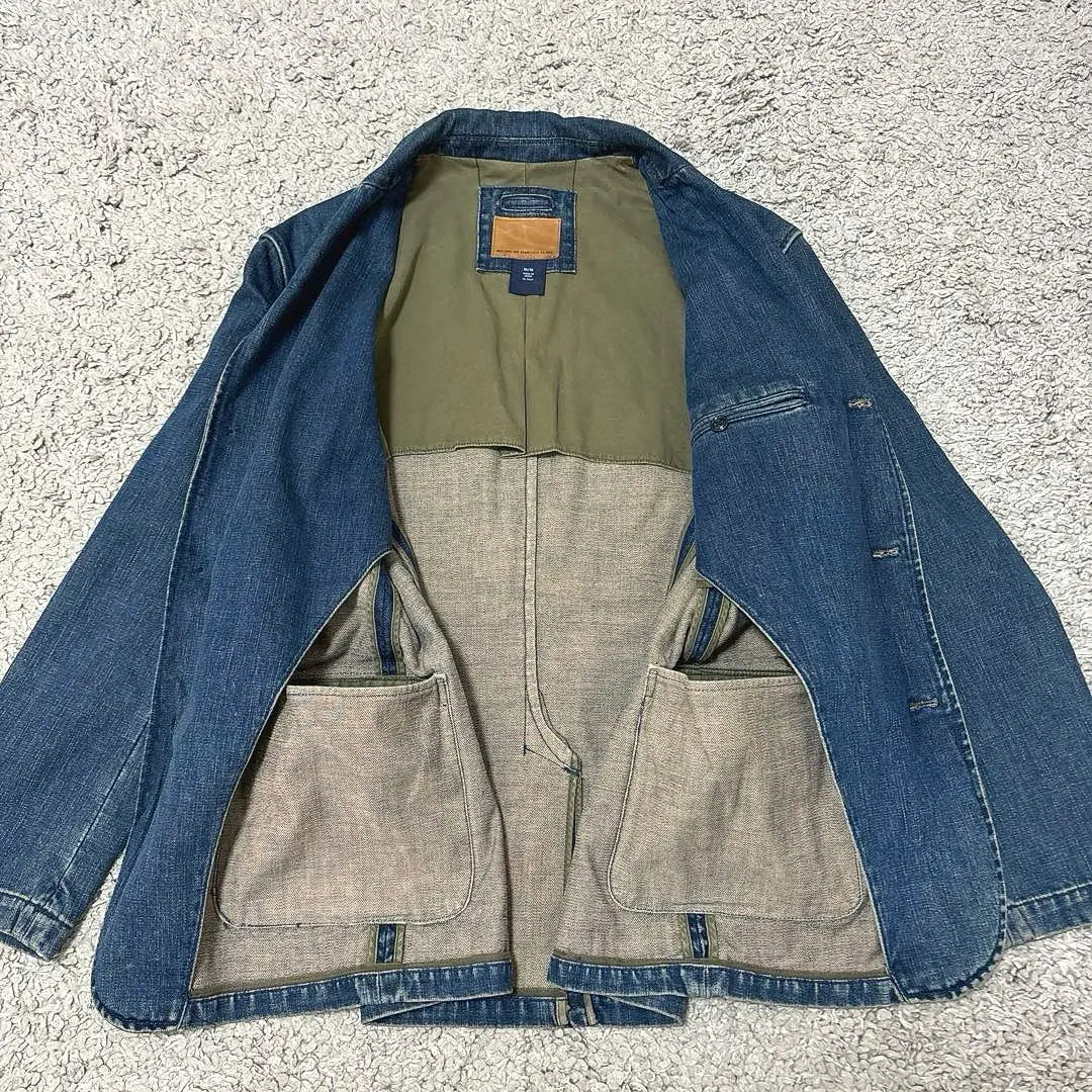 90s OLD GAP denim tailored jacket archive y2k