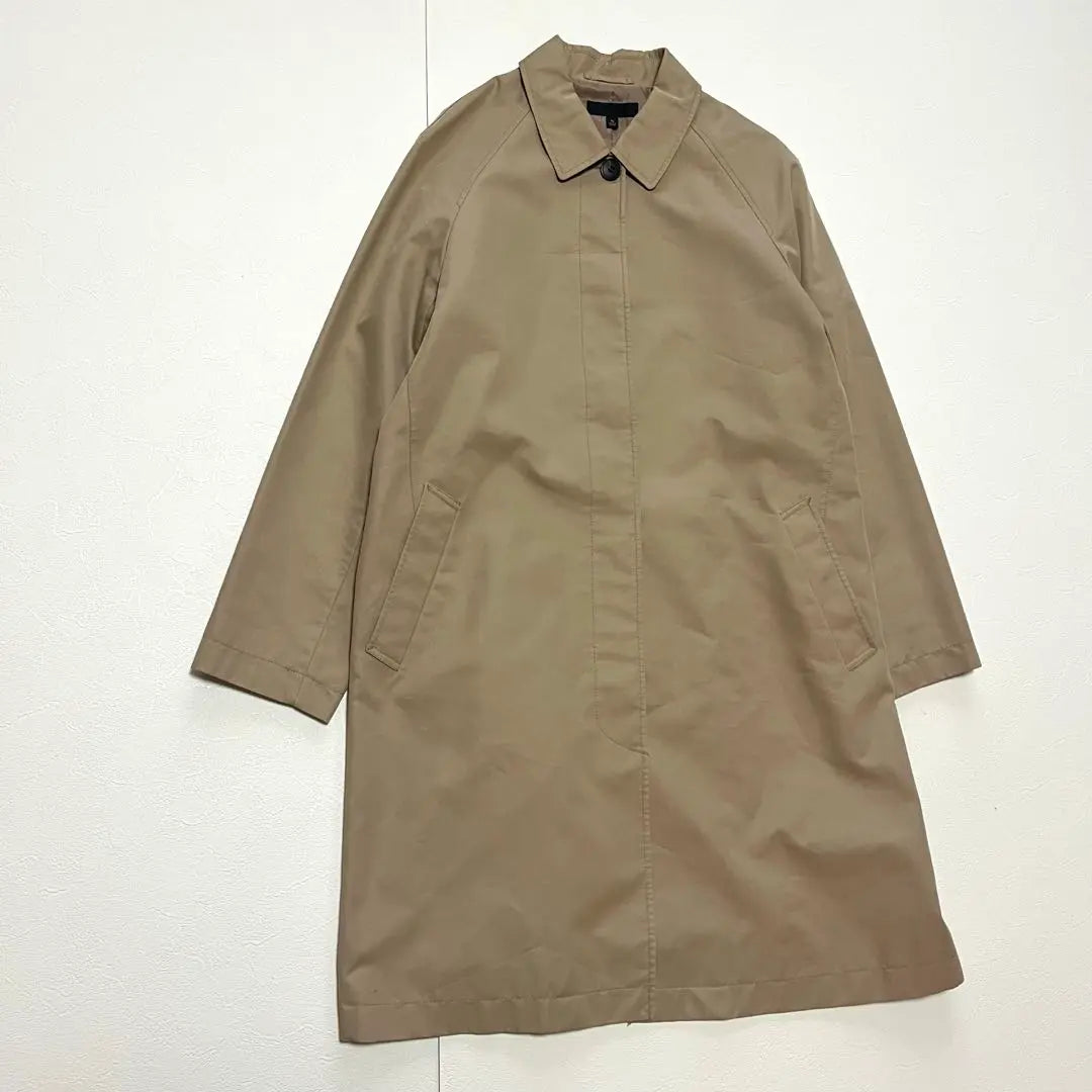 Abrigo de cuello alto UNIQLO Gabardina larga beige XL