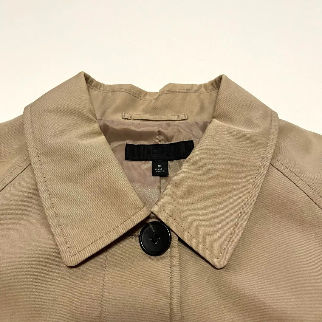 Abrigo de cuello alto UNIQLO Gabardina larga beige XL