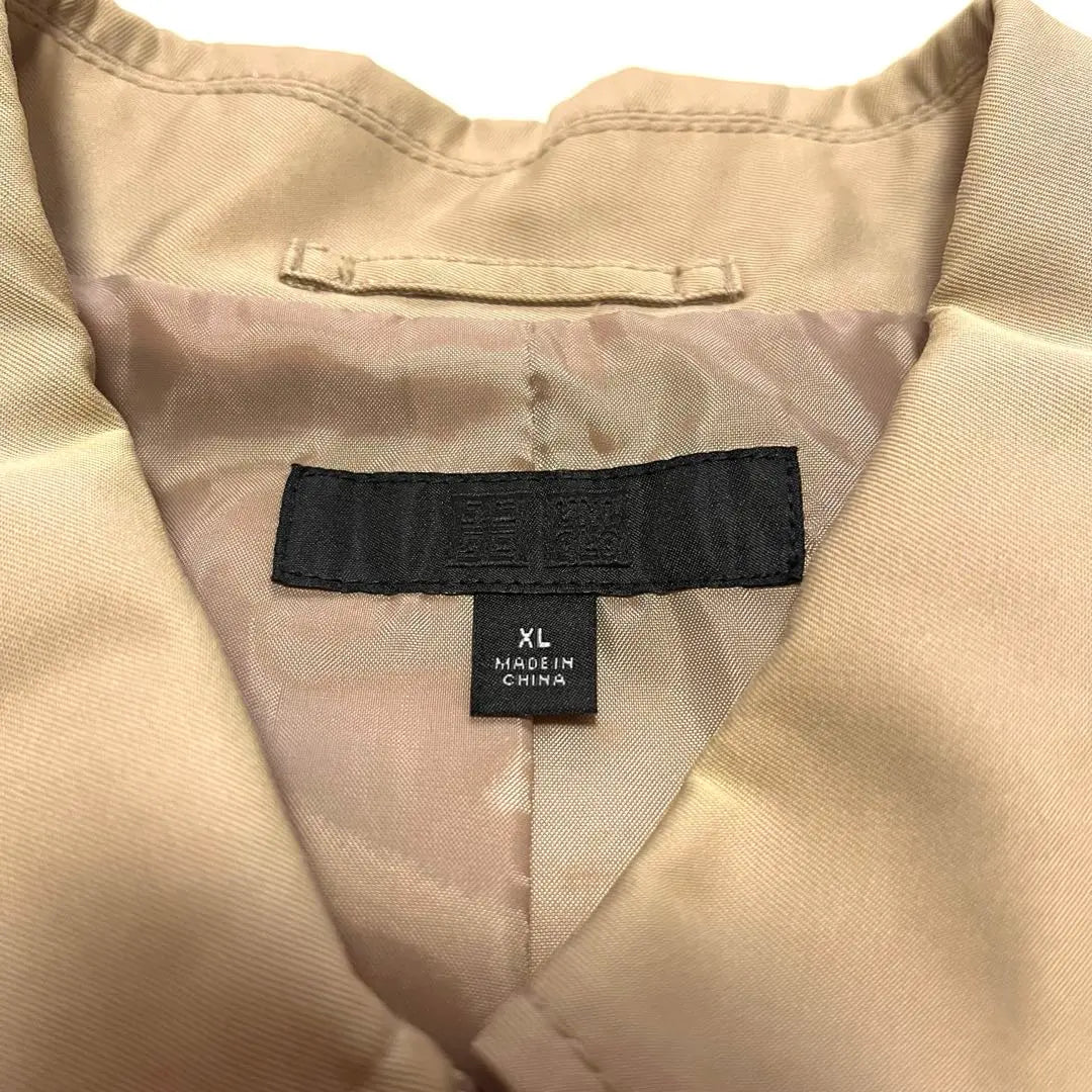 Abrigo de cuello alto UNIQLO Gabardina larga beige XL