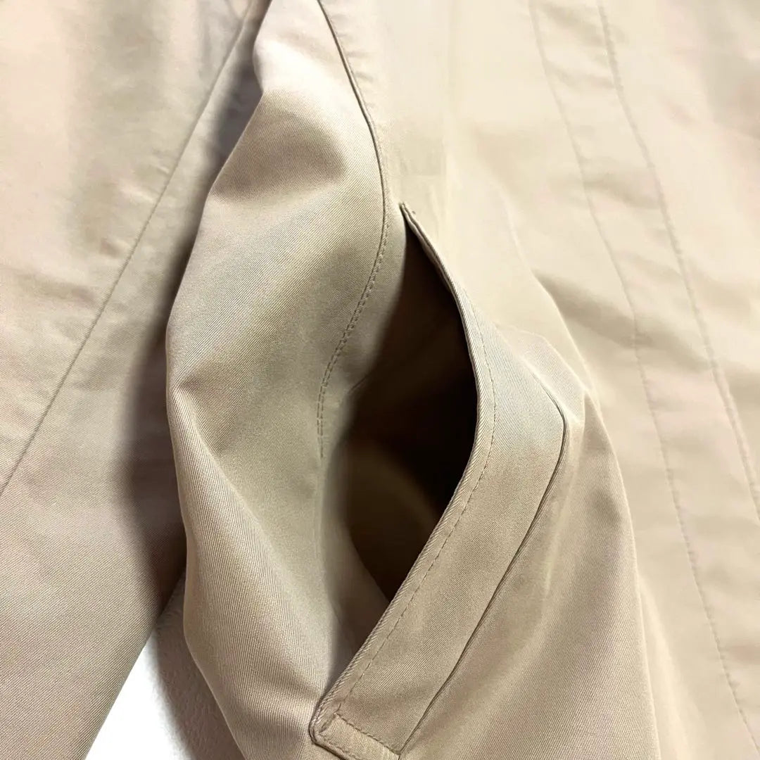 Abrigo de cuello alto UNIQLO Gabardina larga beige XL