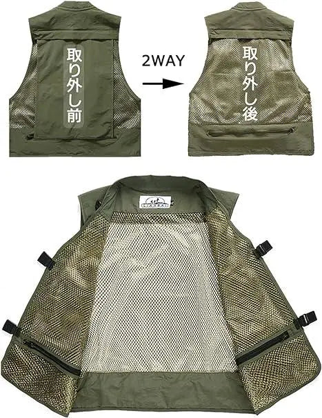 [inotenka] 3XL Men's Vest Work Vest Fishing Vest