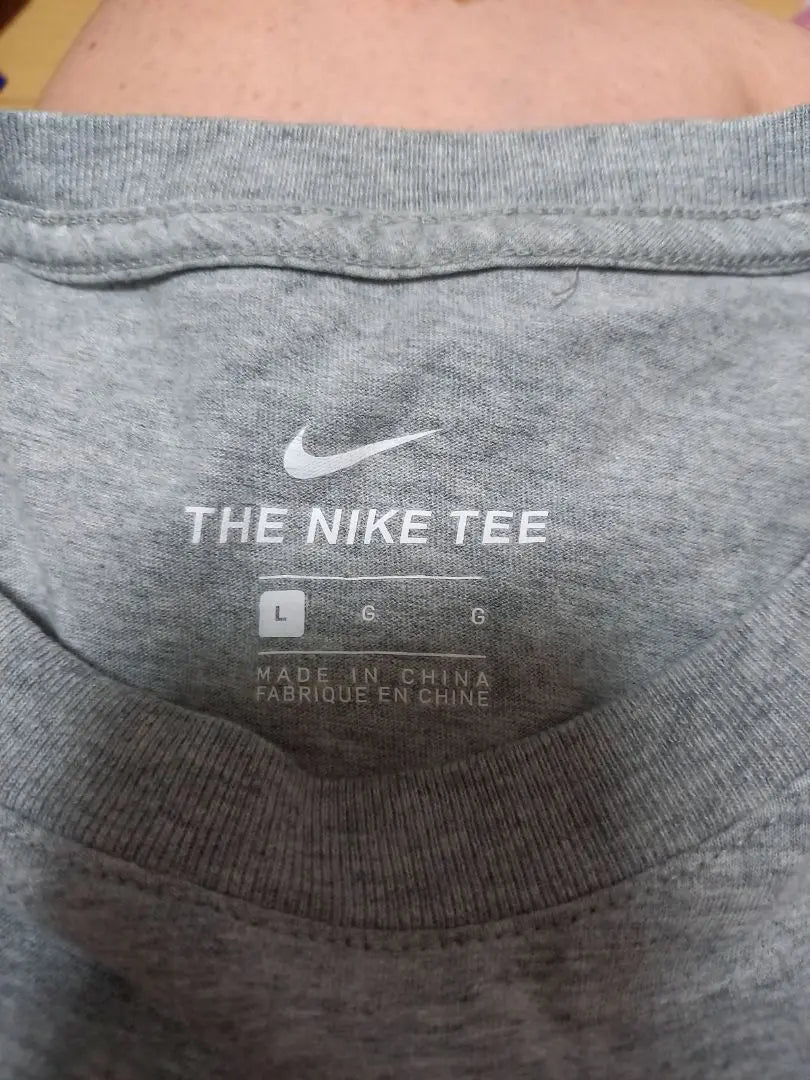 NIKE All-over Pattern T-shirt Gray L